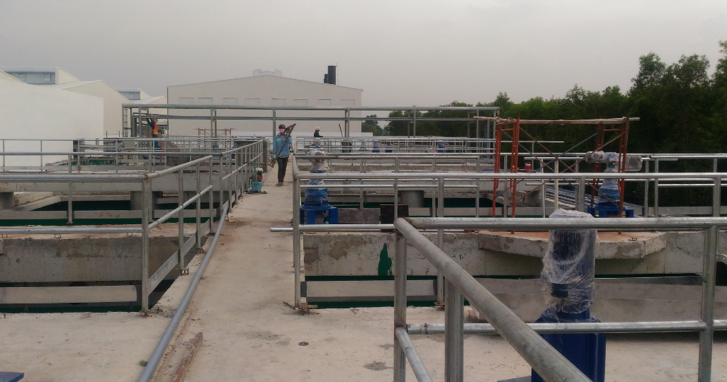 Thi công hệ thống xử lý nước thải - cty Bàu Bàng